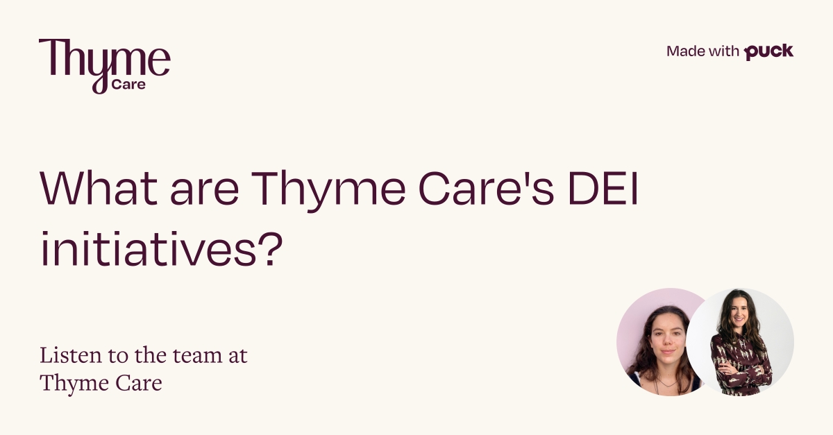 Meet Manya, VP of People at Thyme Care, Employer Branding